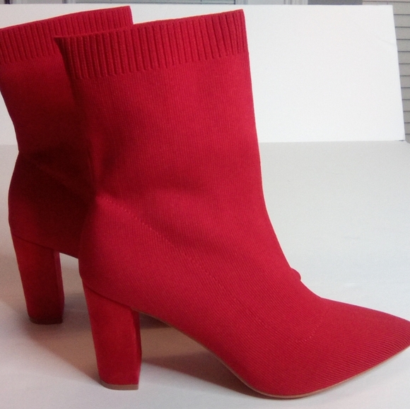 Women's Newbella Mousse Fit Knit Comfort Chunky Heel Ankle Boots. Sz.10 - Picture 14 of 16